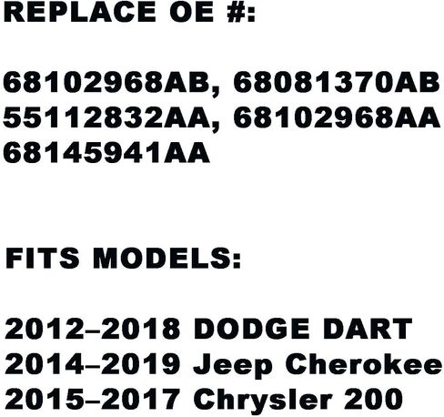 Adjustable Windshield Washer Wiper Nozzle Mist Spray Type Fits for 2012–2018 Dodge DART, 2014–2019 Jeep Cherokee, 2015–2017 Chrysler 200, Direct Replacemnt OE for 68260029AA, 5182327AA in Saudi Arabia