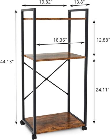 حامل الطابعة - حامل الطابعة الموجود أسفل المكتب - رف حامل الطابعة المكتبي لسطح المكتب (3 طبقات) in Kuwait