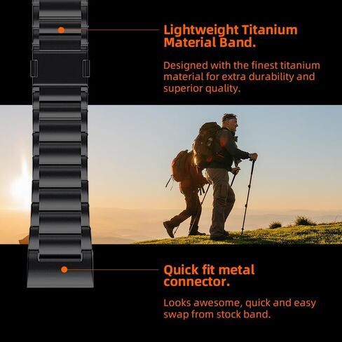 26mm Magnetic Titanium Bands Compatible for Garmin Fenix 5x/6x/7x Watch Band,Quickfit 26 Metal Bands Compatible for Garmin Fenix 7x Pro/6X Sapphire/6X Pro/5X Plus/3/3HR/Tactix Delta Men in Saudi Arabia