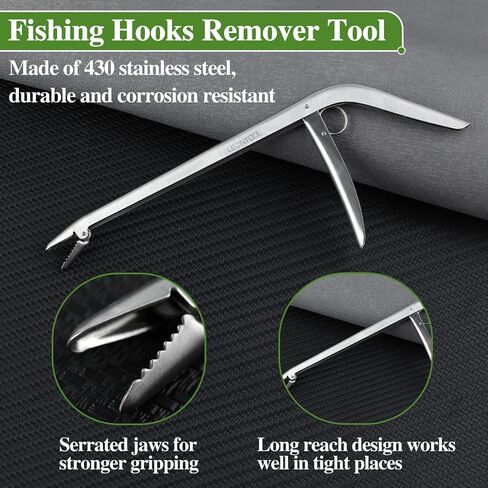 Stainless Steel Fish Hook Remover Extractor with Odor Absorber Tool, 11 Inches Fishing Hook Removal Tool Hook Grabber Fish Dehooker Tool, Freshwater and Saltwater Hooker Tool for Fishing in Saudi Arabia