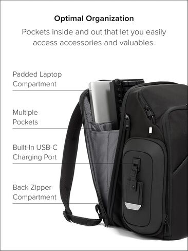 TUMI - Alpha Bravo Esports Pro Large Backpack - Expandable Tech Backpack - 18.0" X 12.0" X 8.5" - Fits up to 15" Laptop - Black in Kuwait