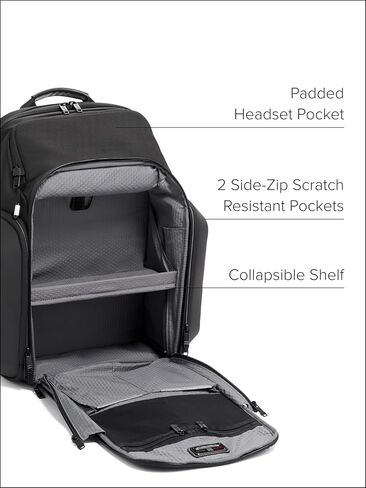 TUMI - Alpha Bravo Esports Pro Large Backpack - Expandable Tech Backpack - 18.0" X 12.0" X 8.5" - Fits up to 15" Laptop - Black in Kuwait