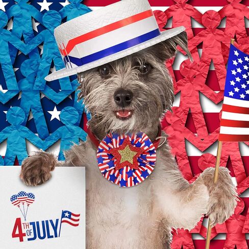 10pcs 4th of July Dog Collar Attachment Bandana, Slide Independence Day Small Dog Necktie Collar Charms, Patriotic Day Dog Collar Grooming Bow Ties for Holiday Dog Cat Collar Accessories in Saudi Arabia
