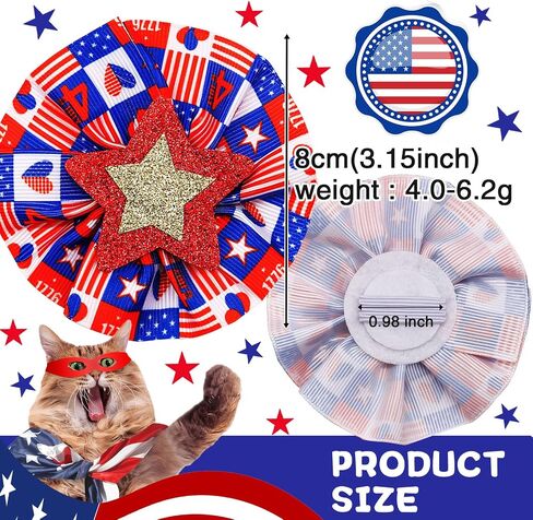 10pcs 4th of July Dog Collar Attachment Bandana, Slide Independence Day Small Dog Necktie Collar Charms, Patriotic Day Dog Collar Grooming Bow Ties for Holiday Dog Cat Collar Accessories in Saudi Arabia