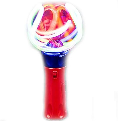 The Dreidel Company Light-Up Orbiter LED Spinning Wand, with Push Button, 7" Inches, Great Gift Idea for Boys, and Girls, Birthday Party Favor, Events, and Gatherings (Single) in Saudi Arabia