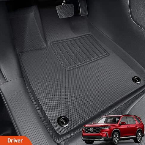 سجادات أرضية لسيارة Honda Pilot 2023 2024، ملحقات OEM داخلية للسيارة مناسبة لجميع الأحوال الجوية للحماية الكاملة، XPE مخصصة مناسبة لسجادات أرضية الركاب Honda Pilot 7/8 وبطانة صندوق البضائع (مجموعة 5 قطع) in Kuwait