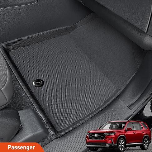 سجادات أرضية لسيارة Honda Pilot 2023 2024، ملحقات OEM داخلية للسيارة مناسبة لجميع الأحوال الجوية للحماية الكاملة، XPE مخصصة مناسبة لسجادات أرضية الركاب Honda Pilot 7/8 وبطانة صندوق البضائع (مجموعة 5 قطع) in Kuwait