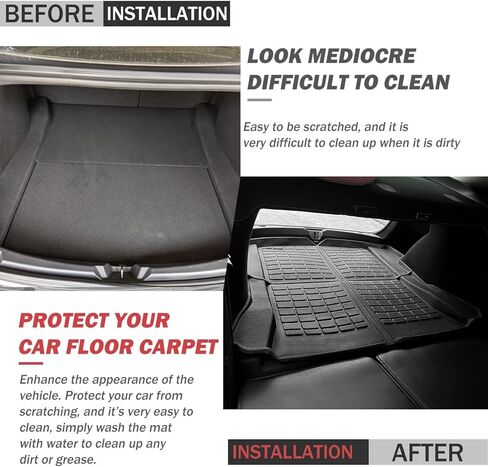 نموذج 3 وسادة للقدم تناسب طراز تسلا 3 2021-2023 5 مقاعد كاغو أسود الصف الأول الصف الثاني in Kuwait