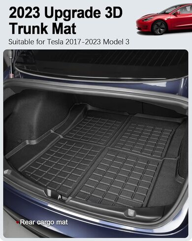 نموذج 3 وسادة للقدم تناسب طراز تسلا 3 2021-2023 5 مقاعد كاغو أسود الصف الأول الصف الثاني in Kuwait