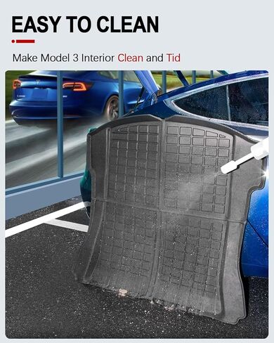 نموذج 3 وسادة للقدم تناسب طراز تسلا 3 2021-2023 5 مقاعد كاغو أسود الصف الأول الصف الثاني in Kuwait