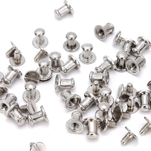 RUBYCA 30 Sets Black Gunmetal Button Spike and Studs Metal Screw-Back Leather-craft DIY 8MM X 8MM in Saudi Arabia