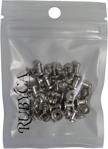 RUBYCA 30 Sets Black Gunmetal Button Spike and Studs Metal Screw-Back Leather-craft DIY 8MM X 8MM in Saudi Arabia