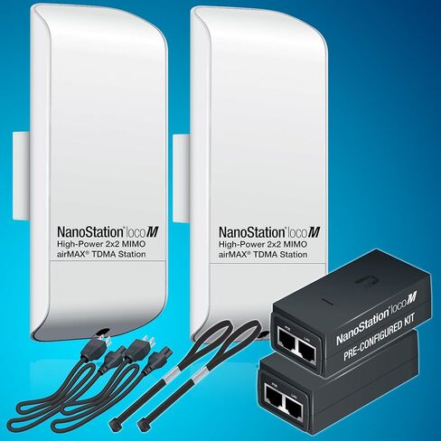 حزمة مكونة مسبقًا من Ubiquiti LOCOM5 Wireless Bridge من نقطة إلى نقطة، وتكوين P2P-WIRELESS. in Kuwait