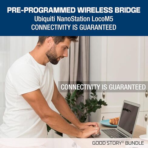 حزمة مكونة مسبقًا من Ubiquiti LOCOM5 Wireless Bridge من نقطة إلى نقطة، وتكوين P2P-WIRELESS. in Kuwait