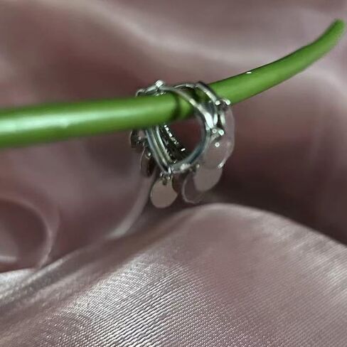 Hoop Earrings Set for Women, Hypoallergenic Hoops Jewelry for girls, 925 Sterling Silver Hoop Earrings, Huggie Hoop Earrings Dangle 5 little discs Drop in Saudi Arabia