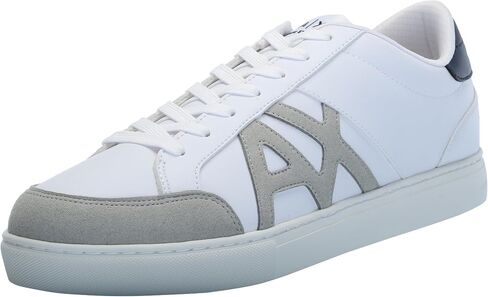 A｜X ARMANI EXCHANGE Men's Paris Low Top Suede Logo Court Sneaker in Saudi Arabia