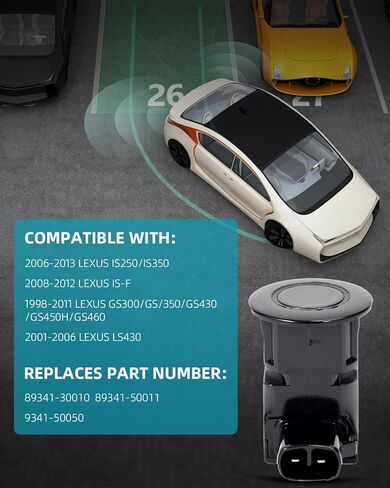 جديد 4 قطعة PDC الوفير وقوف السيارات المساعدة أجهزة الاستشعار النسخ الاحتياطي عكس الرادار استبدال عدة متوافق مع 06-13 IS250 IS350 08-12 لكزس IS-F 98-11 GS300 GS350 GS430 GS450h GS460 01-06 LS430 in Kuwait