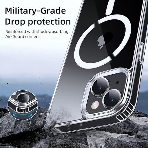 حافظة هاتف آيفون 15 برو ماكس، مقاومة للصدمات لهاتف آيفون 15 برو ماكس، حماية من السقوط من الدرجة العسكرية، حافظة خلفية صلبة وشفافة لهاتف آيفون 15 برو ماكس 6.7 بوصة، أسود in Kuwait