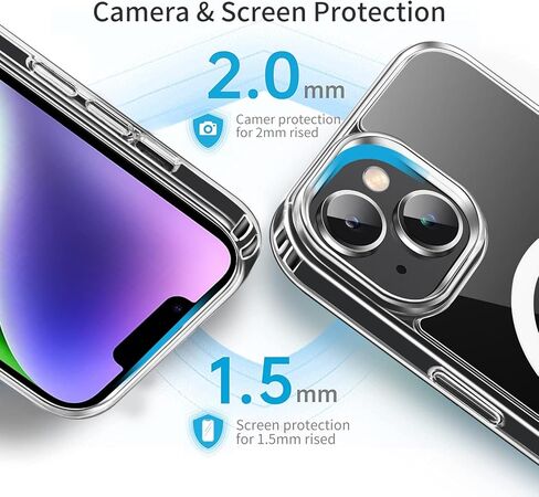 حافظة هاتف آيفون 15 برو ماكس، مقاومة للصدمات لهاتف آيفون 15 برو ماكس، حماية من السقوط من الدرجة العسكرية، حافظة خلفية صلبة وشفافة لهاتف آيفون 15 برو ماكس 6.7 بوصة، أسود in Kuwait