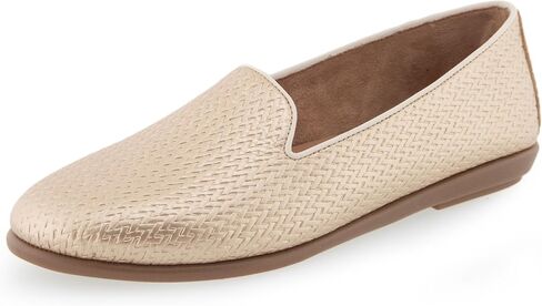 Aerosoles Women's Betunia Loafer Flat, Soft Gold PU, 10 in Saudi Arabia