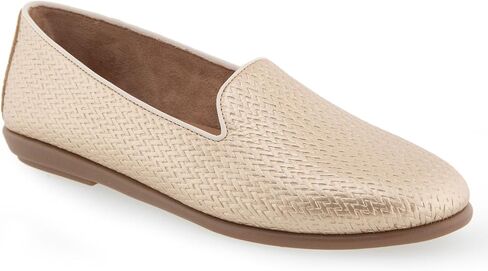 Aerosoles Women's Betunia Loafer Flat, Soft Gold PU, 10 in Saudi Arabia