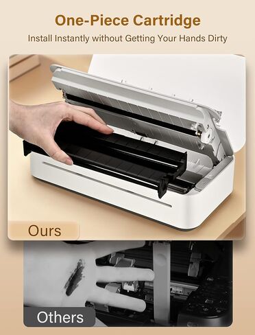 طابعة iDPRT اللاسلكية المحمولة مع خرطوشة سهلة التحميل من قطعة واحدة، تصميم مضغوط، اتصال سلكي ولاسلكي، مادة غير ضارة، طباعة عالية الدقة 300 نقطة في البوصة، طابعة للاستخدام المنزلي والمكتب in Kuwait