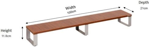 Dual Monitor Riser Stand for 2 Monitors; Extra Long; Desk & Table Top Organiser (Large Black, Large) in Saudi Arabia