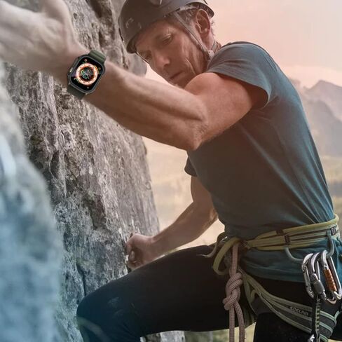 حافظة WINGLE مقاومة للماء لساعة Apple Watch Ultra واقي شاشة 49 مم مع طبقة من الزجاج المقسى، [5+5 عبوات] إطار صلب من البولي كربونات ممتص للصدمات كامل 2 في 1 لحافظات iWatch Ultra 49 مم للرجال in Kuwait