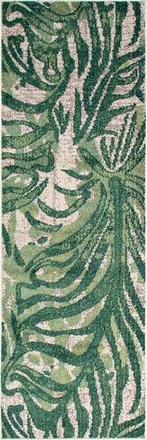 nuLOOM Cali Floral 2x6 Runner Rug for Living Room Bedroom Dining Room Entryway Hallway Kitchen, Green/Ivory in Saudi Arabia