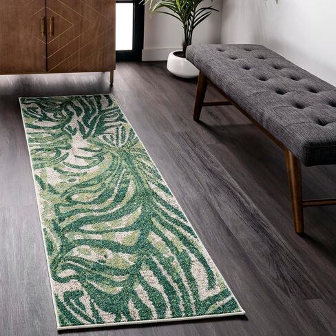 nuLOOM Cali Floral 2x6 Runner Rug for Living Room Bedroom Dining Room Entryway Hallway Kitchen, Green/Ivory in Saudi Arabia