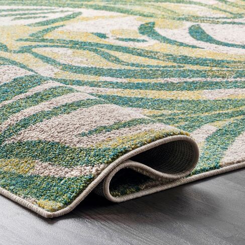 nuLOOM Cali Floral 2x6 Runner Rug for Living Room Bedroom Dining Room Entryway Hallway Kitchen, Green/Ivory in Saudi Arabia