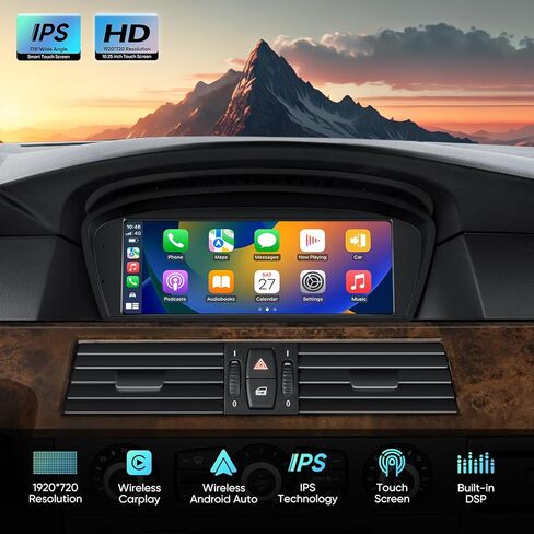 ستيريو سيارة 8.8 بوصة 1920 * 720 بكسل لسيارة BMW 3/5 Series E90 E91 E92 E93 E60 E61 E63 E64 (2005-2008) نظام CCC، ترقية راديو المصنع Android Auto Wireless CarPlay بلوتوث IPS شاشة تعمل باللمس in Kuwait