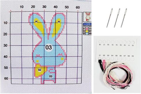 Cross Stitch Starter Kit-Easy Handmade Cross Stitch for Beginners Adults Kids in Saudi Arabia