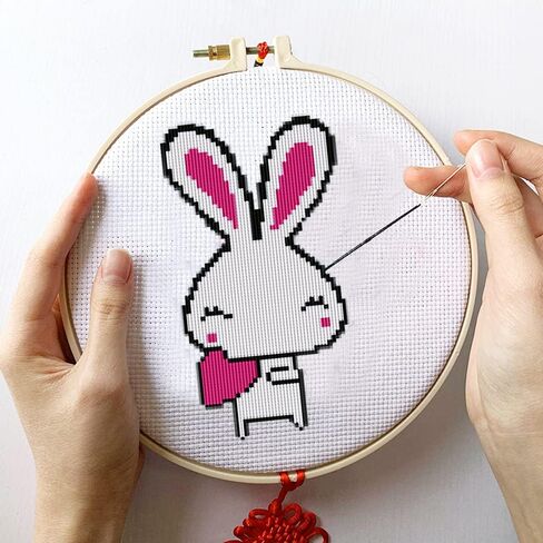 Cross Stitch Starter Kit-Easy Handmade Cross Stitch for Beginners Adults Kids in Saudi Arabia
