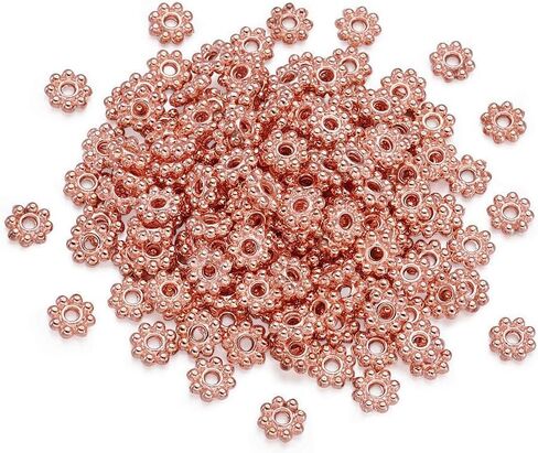 Beadthoven 1000pcs Tibetan Silver Alloy Daisy Spacer Beads Mini Snowflake Spacer Charms for DIY Christmas Bracelet Necklace Jewelry Making Supplies 4-4.5x1.5mm in Saudi Arabia