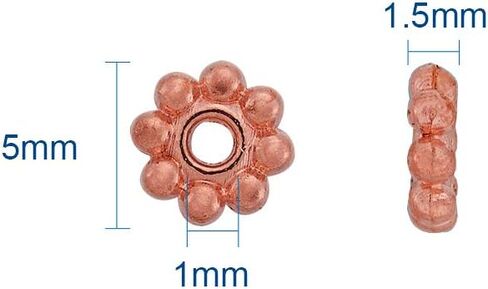 Beadthoven 1000pcs Tibetan Silver Alloy Daisy Spacer Beads Mini Snowflake Spacer Charms for DIY Christmas Bracelet Necklace Jewelry Making Supplies 4-4.5x1.5mm in Saudi Arabia