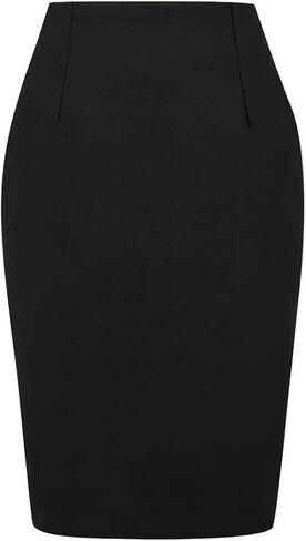 Mywinway Plaid Skirts for Women 2023 Fall Winter Knee Length Wool Pencil Skirt in Saudi Arabia