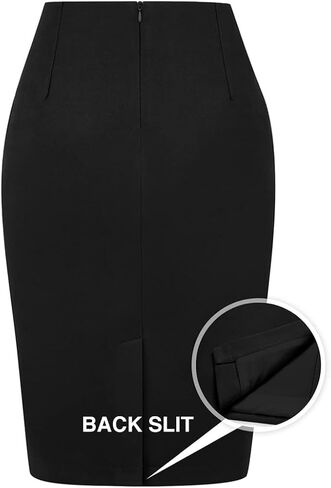 Mywinway Plaid Skirts for Women 2023 Fall Winter Knee Length Wool Pencil Skirt in Saudi Arabia