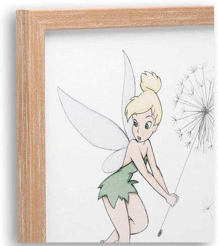 Disney Peter Pan Tinker Bell Faith Trust Pixie Dust Framed Wood Wall Decor | Cute Tinker Bell Picture for Bedroom or Home Decor in Saudi Arabia