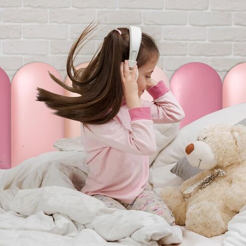 4 Pcs Anti Collision 3D Wall Padding for Kids 15.75 x 7.87 Inch Peel and Stick Padded Wall Panels for Bedroom Pink Upholstered Headboard Decor for Nursery Playroom Wall Protection in Saudi Arabia