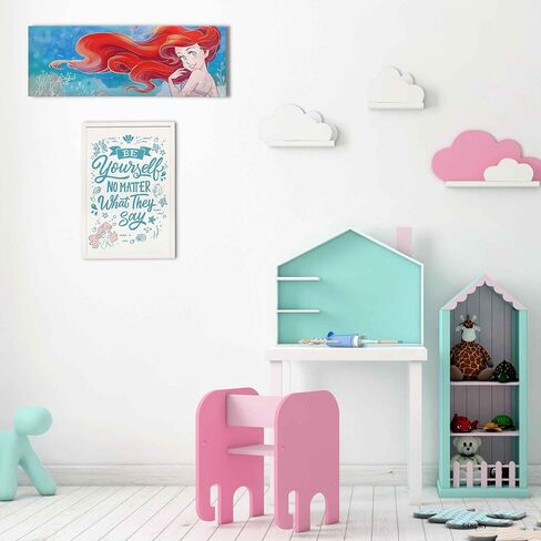 Disney Peter Pan Tinker Bell Faith Trust Pixie Dust Framed Wood Wall Decor | Cute Tinker Bell Picture for Bedroom or Home Decor in Saudi Arabia