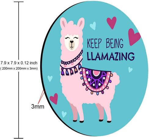 Round Mouse Pad Cute Baby Hedgehog Animal Mousepad Cubicle Decor Office Desk Accessories Office Supplies Desk Decor 7.9 x 7.9 x 0.12 Inch in Saudi Arabia