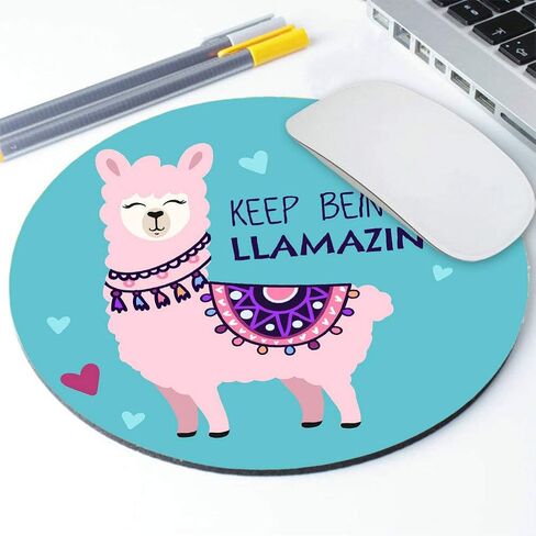 Round Mouse Pad Cute Baby Hedgehog Animal Mousepad Cubicle Decor Office Desk Accessories Office Supplies Desk Decor 7.9 x 7.9 x 0.12 Inch in Saudi Arabia