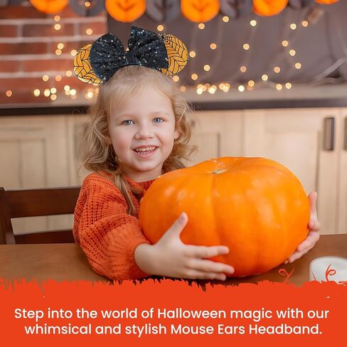 The Electric Mammoth 1 PC Halloween Mouse Ears Headband - Adult Children Head Bow Costume for Girls Boys Party Accessory in Saudi Arabia