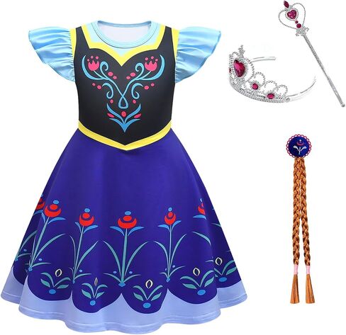 Girls Princess Costume Kid Birthday Halloween Cosplay with Accessories, 3-8 Years in Saudi Arabia