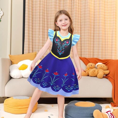 Girls Princess Costume Kid Birthday Halloween Cosplay with Accessories, 3-8 Years in Saudi Arabia