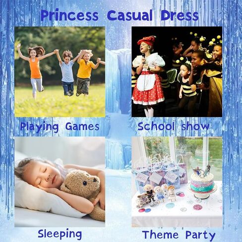 Girls Princess Costume Kid Birthday Halloween Cosplay with Accessories, 3-8 Years in Saudi Arabia
