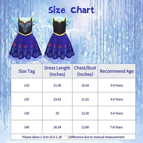 Girls Princess Costume Kid Birthday Halloween Cosplay with Accessories, 3-8 Years in Saudi Arabia