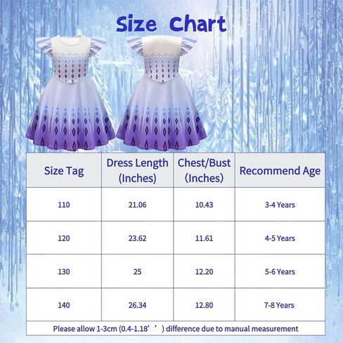 Girls Princess Costume Kid Birthday Halloween Cosplay with Accessories, 3-8 Years in Saudi Arabia