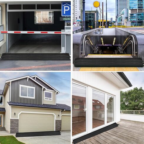 Water Activated Flood Barrier Water Barrier Sandless Sand Bags for Garage Water Barrier Flood Prevention Barriers Reusable Sand Bags Window Flood Control in Rainy Season (3，10 ft，Black) in Saudi Arabia